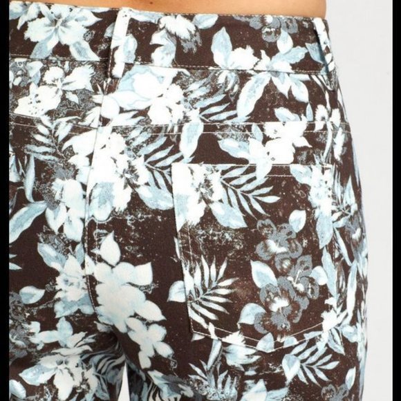 Alexander Wang New JEANS Leaf Print Black Blue Multi Women's 28 NWT 🎉HP - Picture 6 of 9